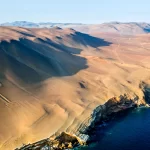 Image of the famous "Candelabro" geoglyph seen from a boat.