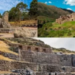 Qenqo: carved corridors and ceremonial altar. Puka Pukara: reddish fortress on hills. Tambomachay: ceremonial water sources.
