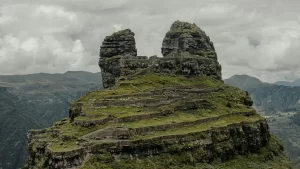 View from the mountain of Waqrapukara fortress